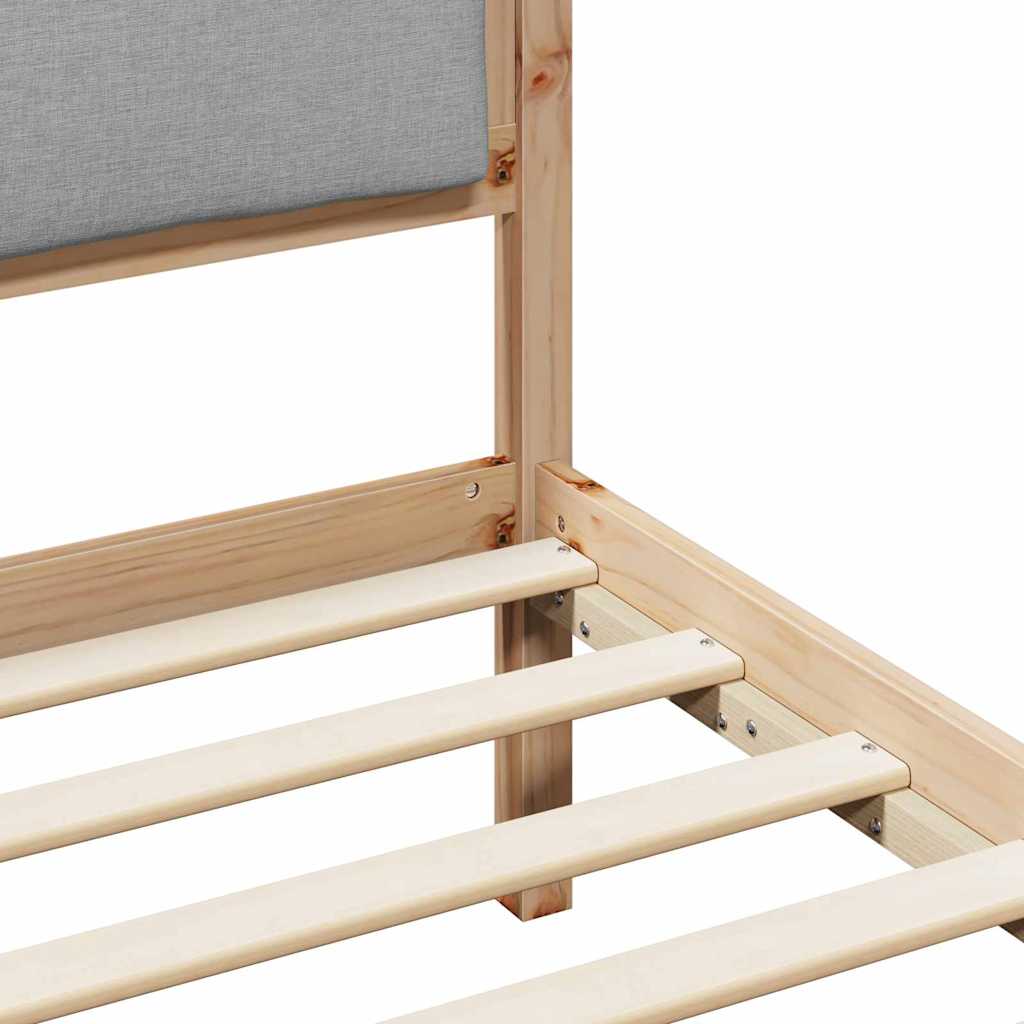 Krevetna konstrukcija s uzglavljem Svijetlo siva 140 x 200 cm