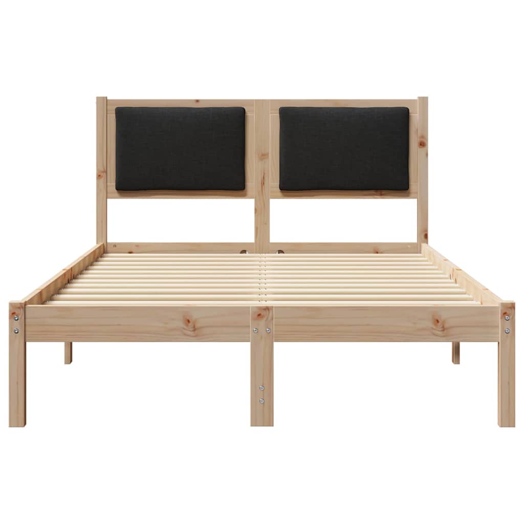 Krevetna konstrukcija Crna 120 x 200 cm Čvrsto borovo drvo