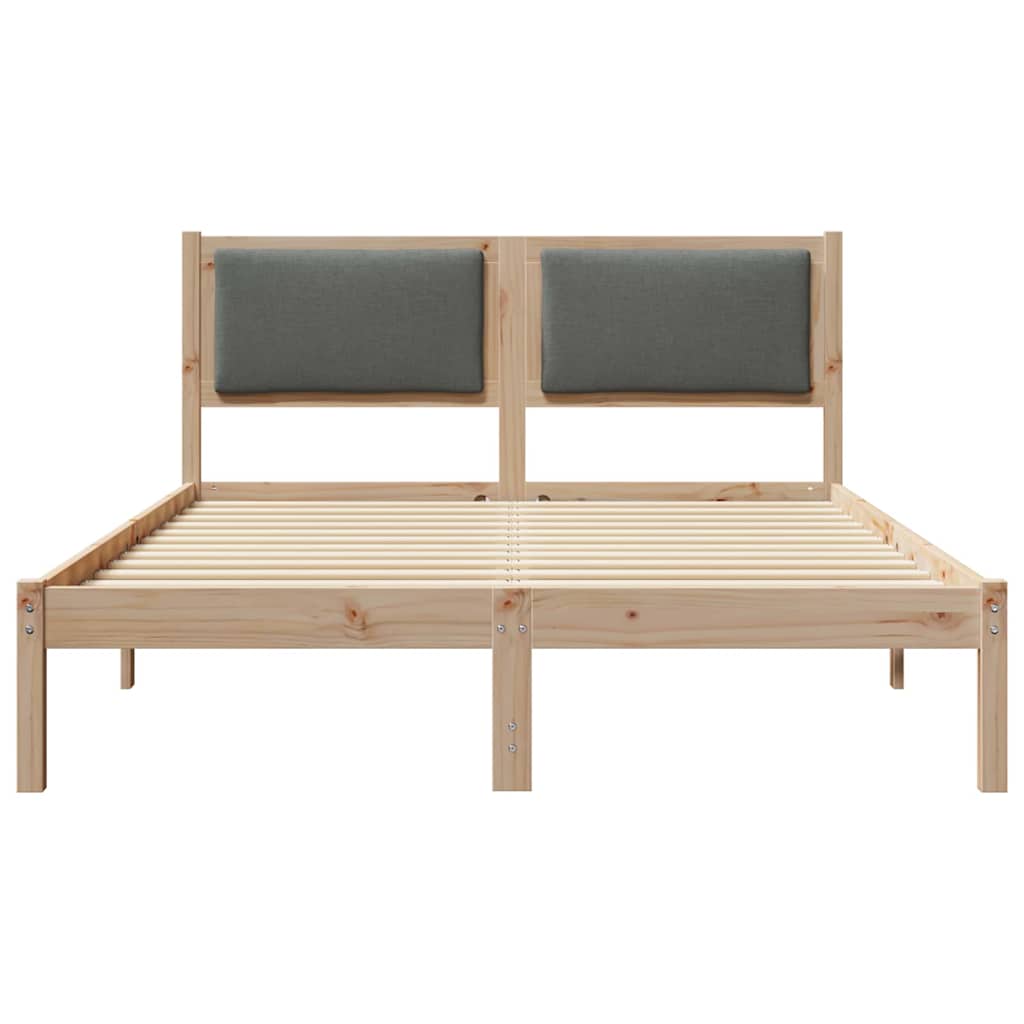 Krevetna konstrukcija s uzglavljem Tamno siva 140 x 190 cm