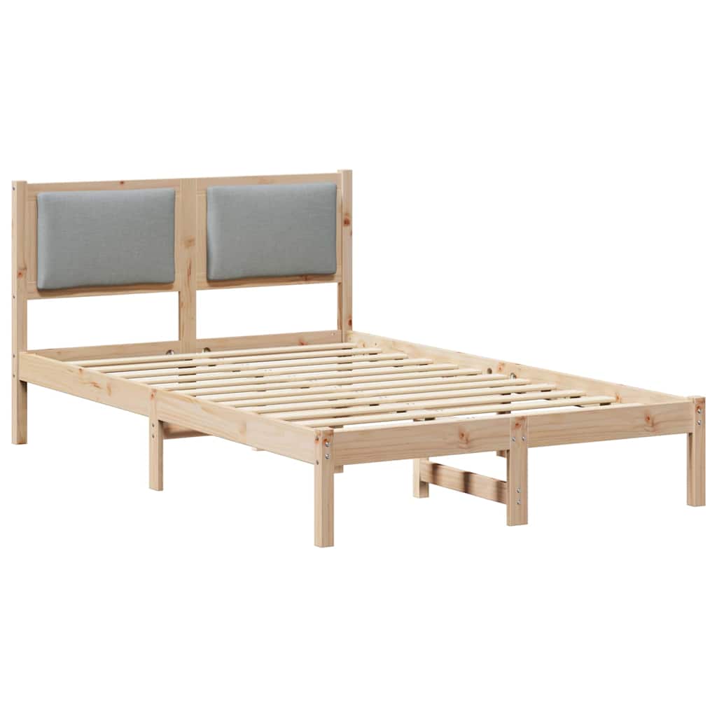 Krevetna konstrukcija s uzglavljem Svijetlo siva 120 x 190 cm