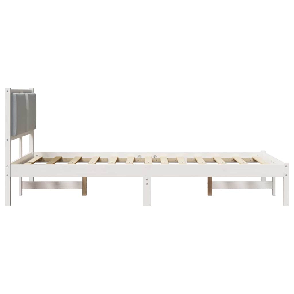 Krevetna konstrukcija s uzglavljem Svijetlo siva 120 x 190 cm