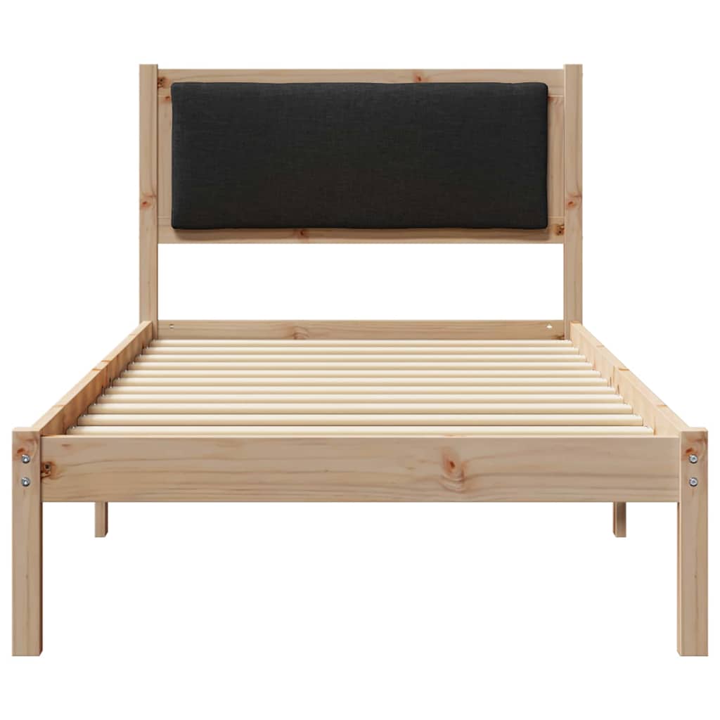 Krevetna konstrukcija Crna 90 x 200 cm Čvrsto borovo drvo