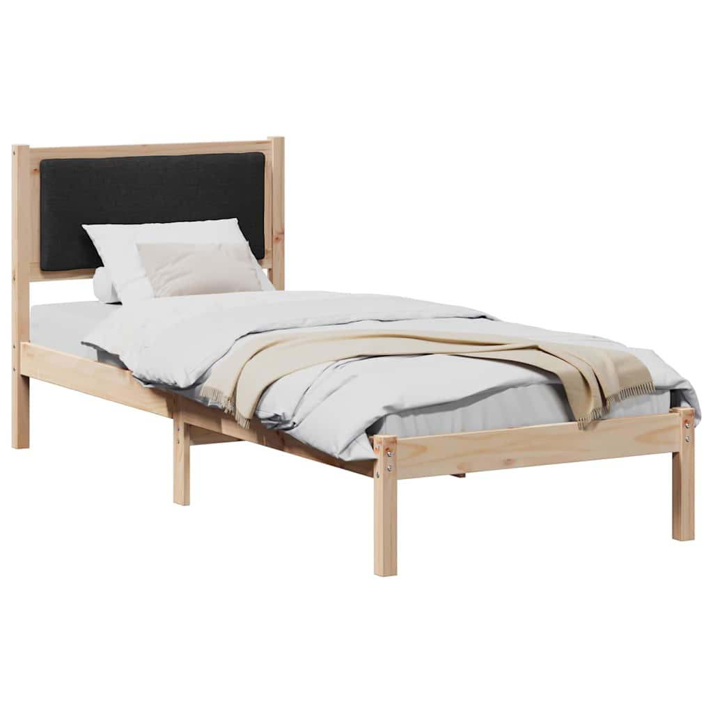 Krevetna konstrukcija Crna 80 x 200 cm Čvrsto borovo drvo