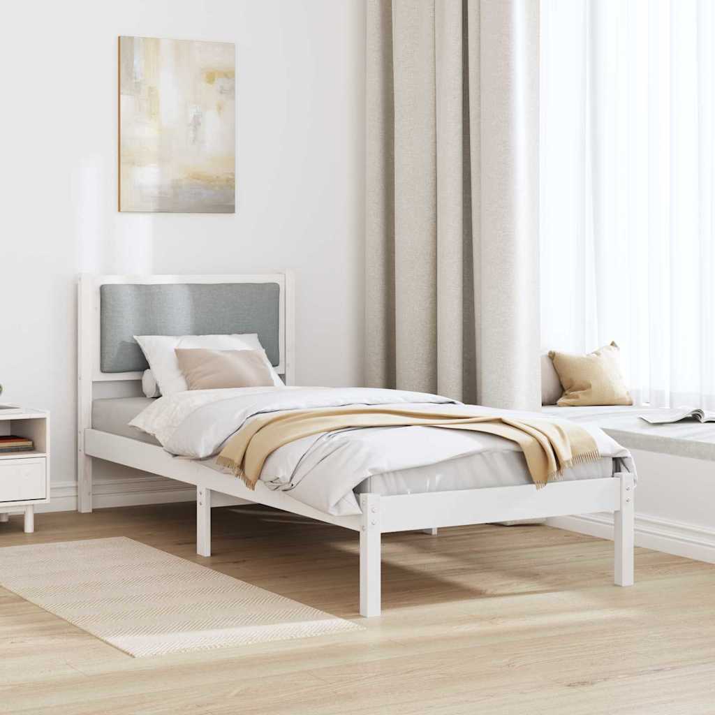 Krevetna konstrukcija s uzglavljem Svijetlo siva 80 x 200 cm