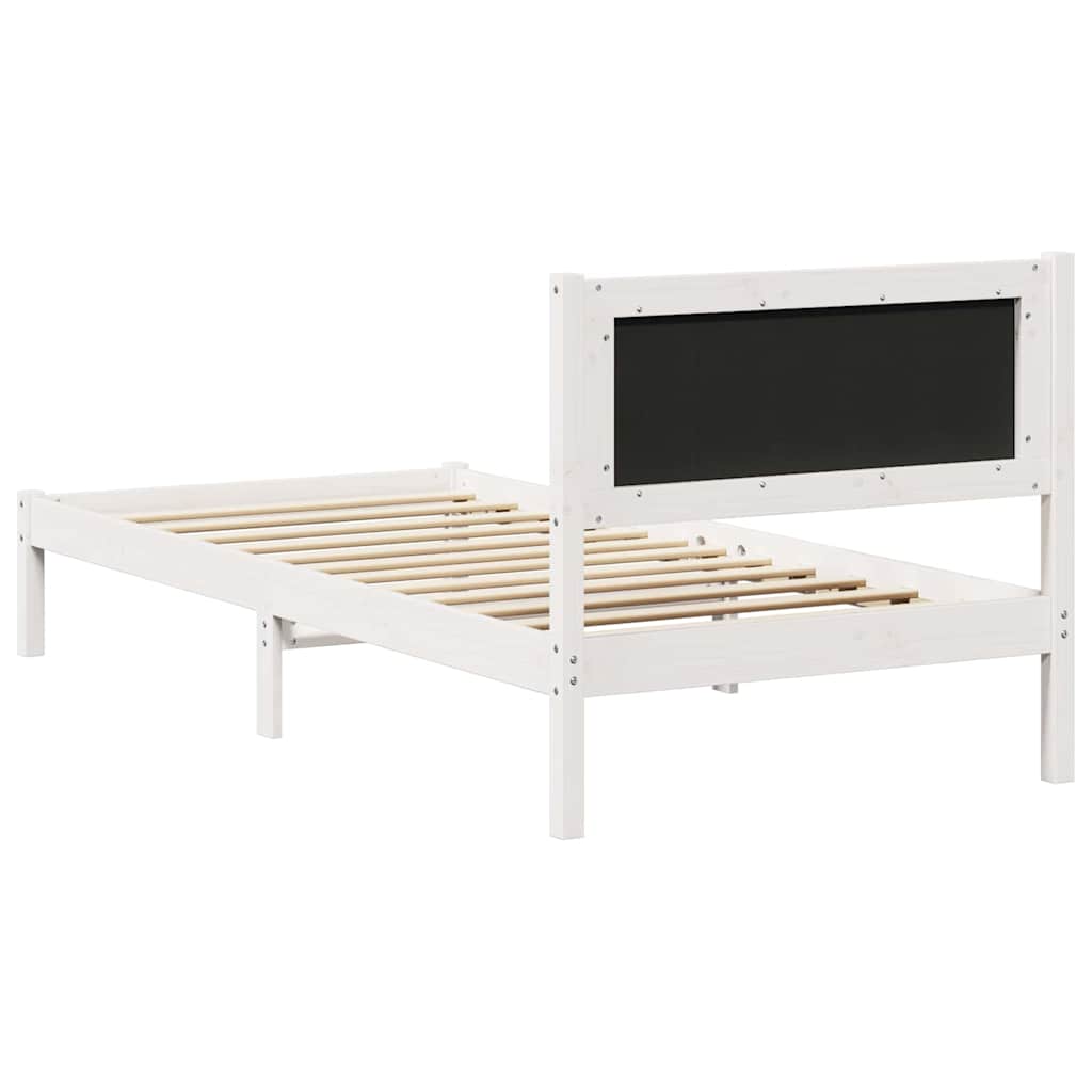 Krevetna konstrukcija s uzglavljem Svijetlo siva 90 x 190 cm