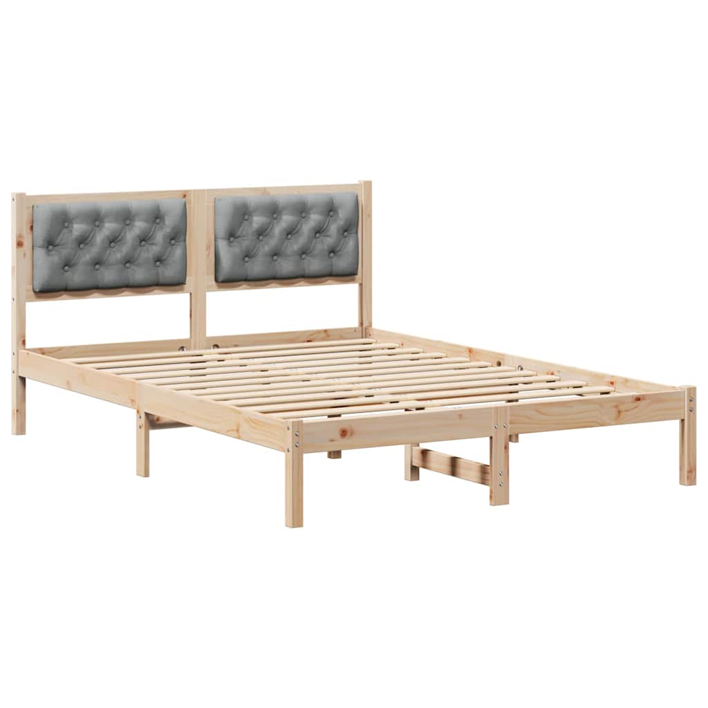 Krevetna konstrukcija s uzglavljem Svijetlo siva 150 x 200 cm