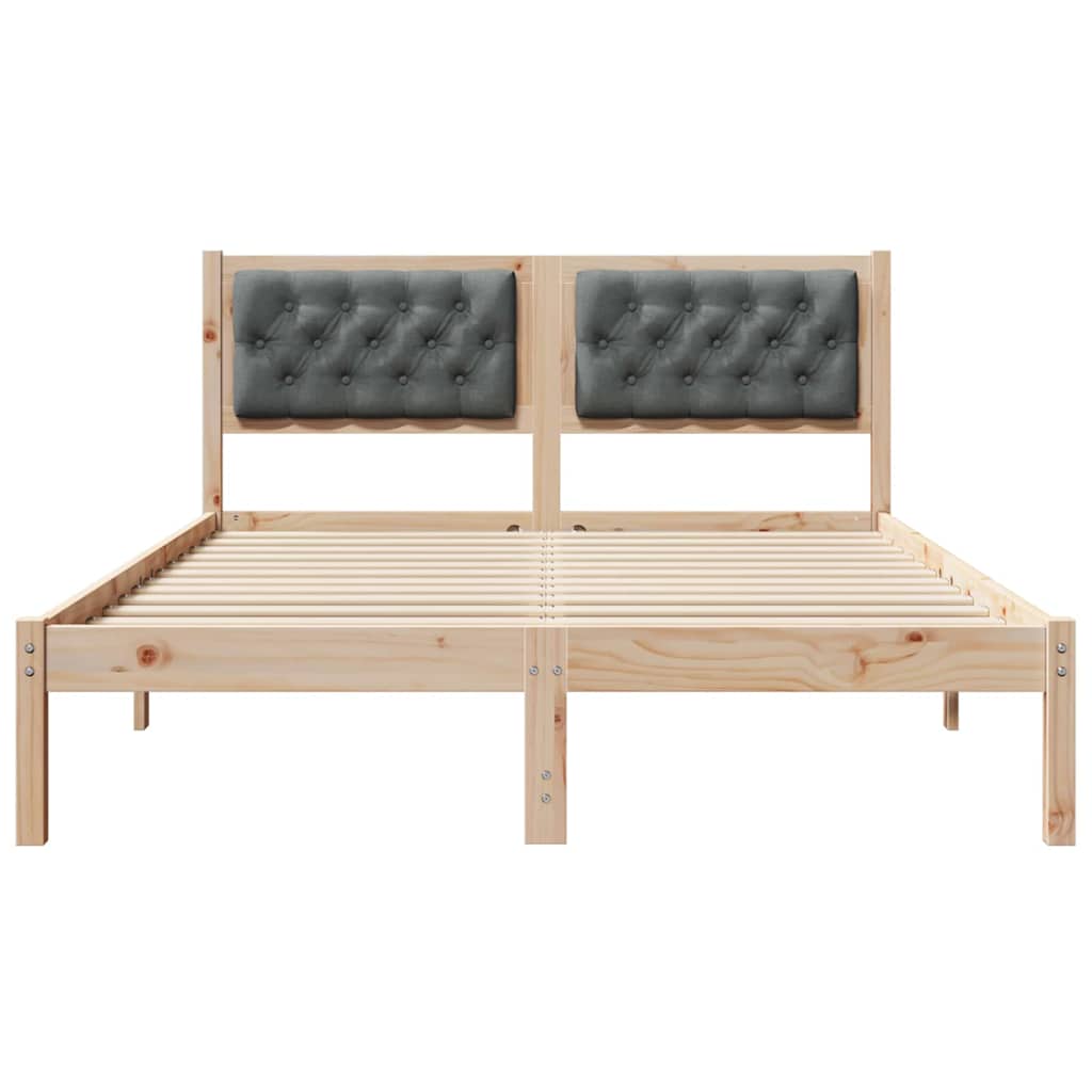 Krevetna konstrukcija s uzglavljem Tamno siva 150 x 200 cm