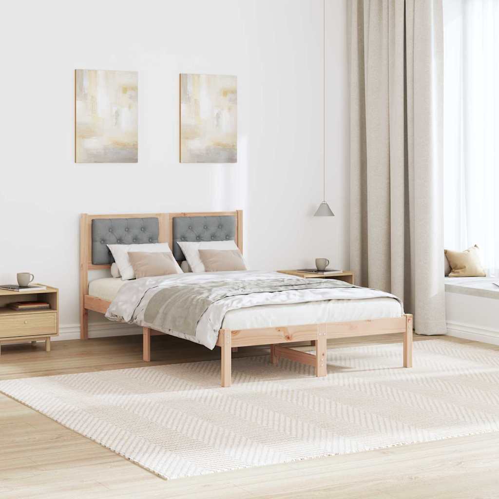 Krevetna konstrukcija s uzglavljem Svijetlo siva 120 x 200 cm
