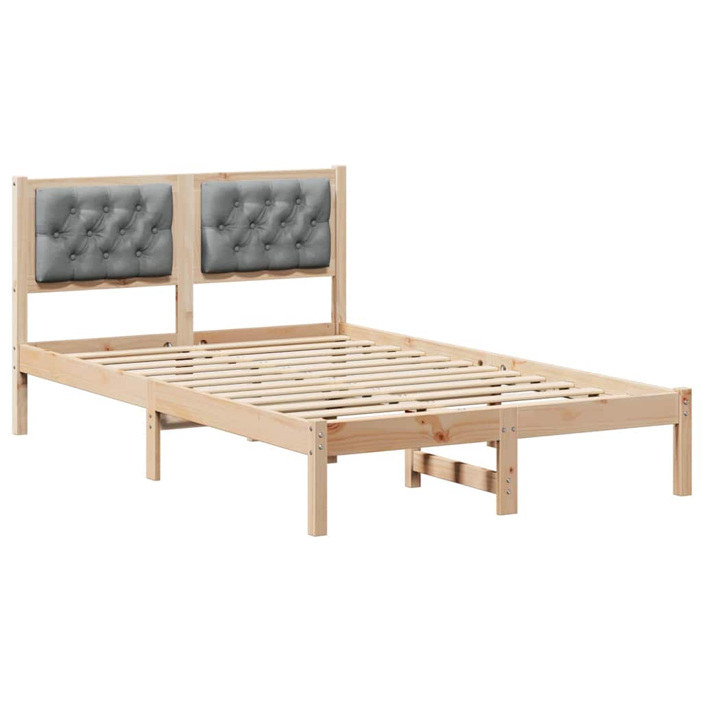 Krevetna konstrukcija s uzglavljem Svijetlo siva 120 x 200 cm