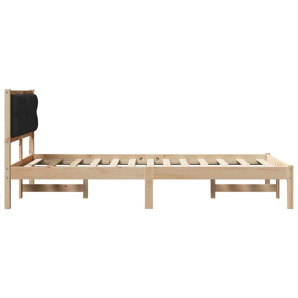 Krevetna konstrukcija Crna 120 x 200 cm Čvrsto borovo drvo