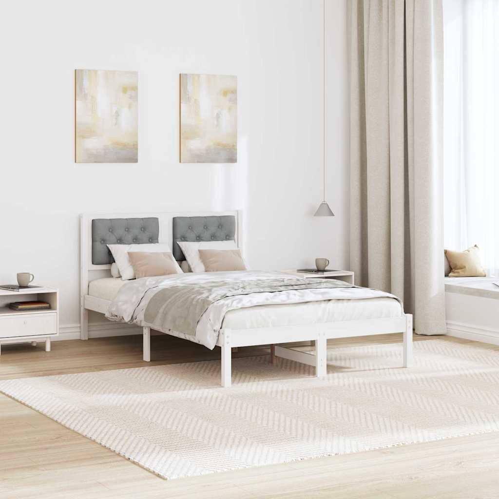 Krevetna konstrukcija s uzglavljem Svijetlo siva 120 x 200 cm