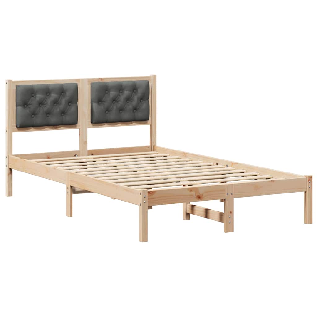 Krevetna konstrukcija s uzglavljem Tamno siva 120 x 190 cm