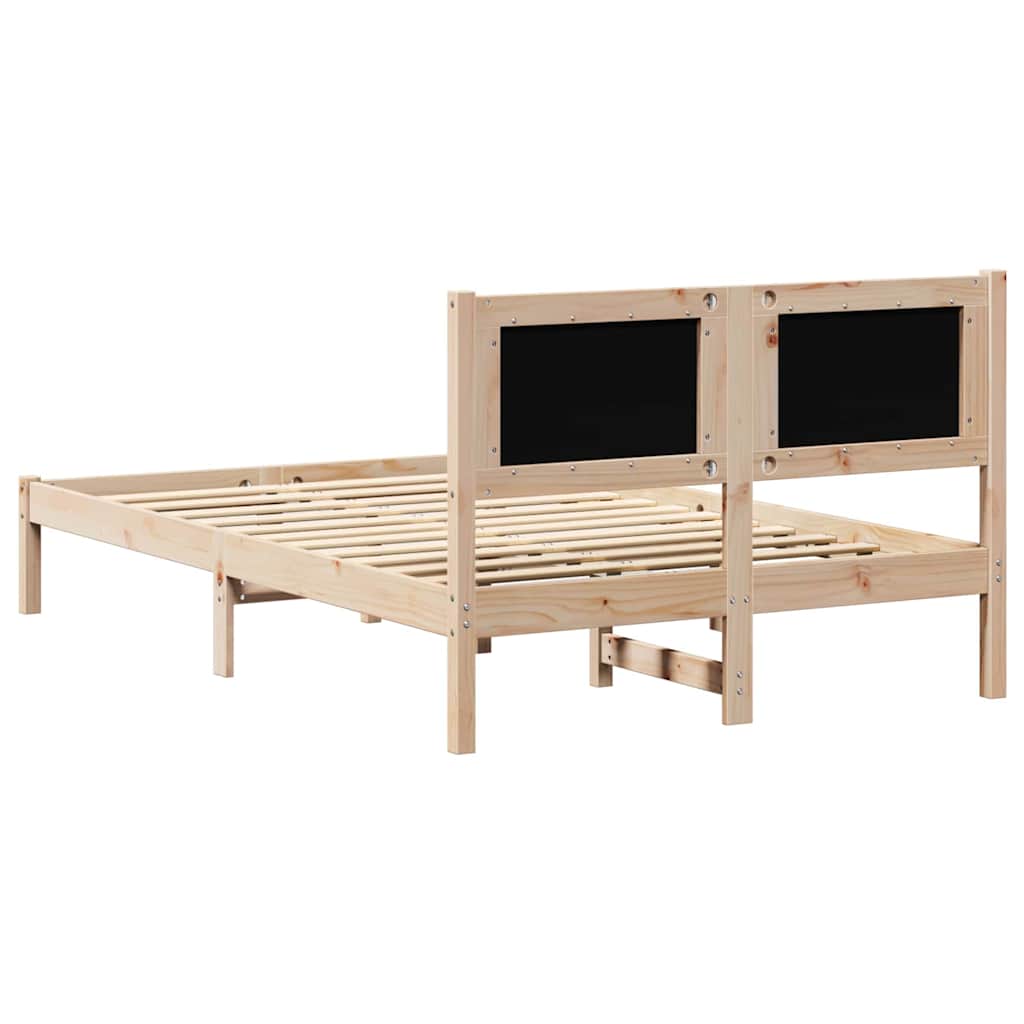 Krevetna konstrukcija s uzglavljem Sivo-smeđa 120 x 190 cm