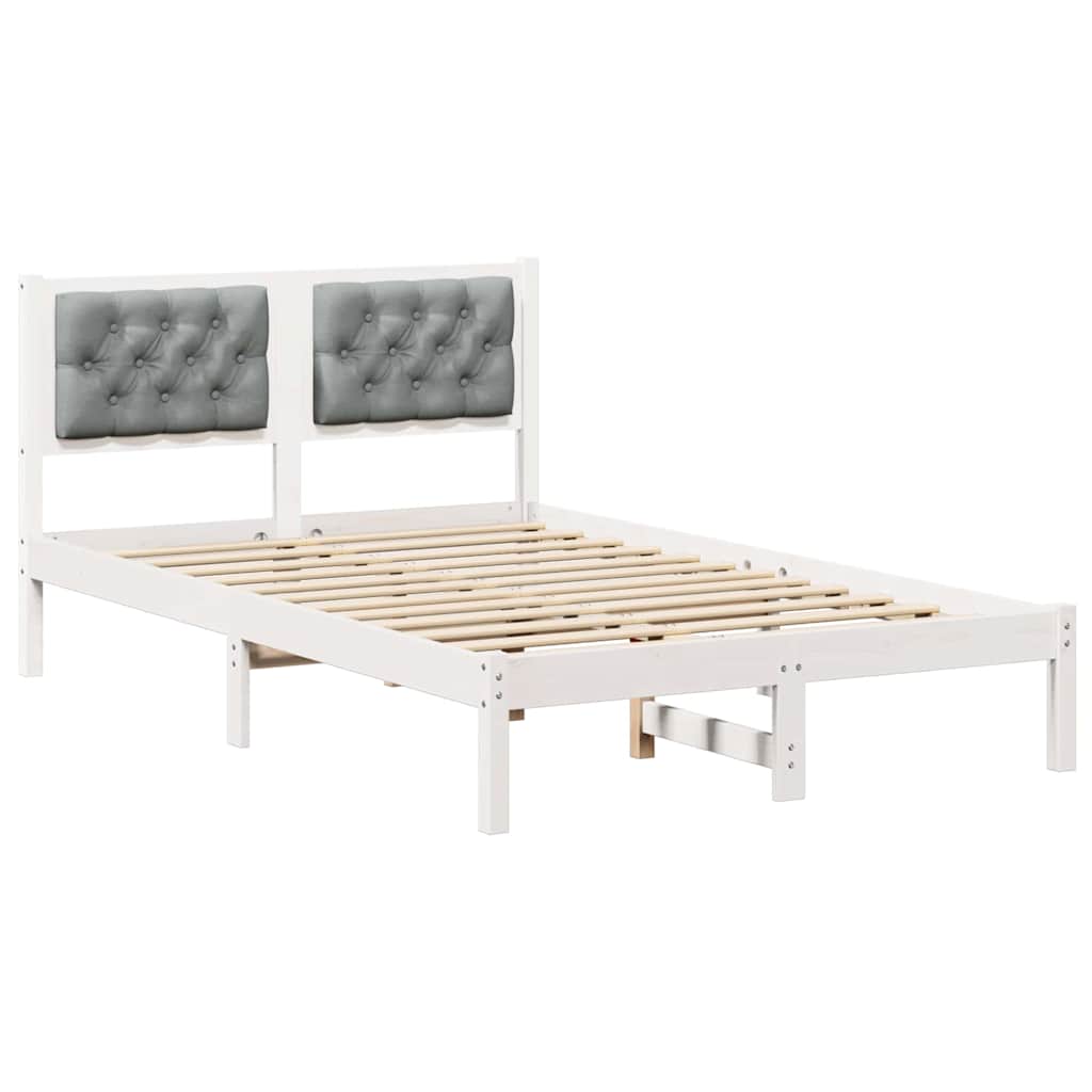 Krevetna konstrukcija s uzglavljem Svijetlo siva 120 x 190 cm