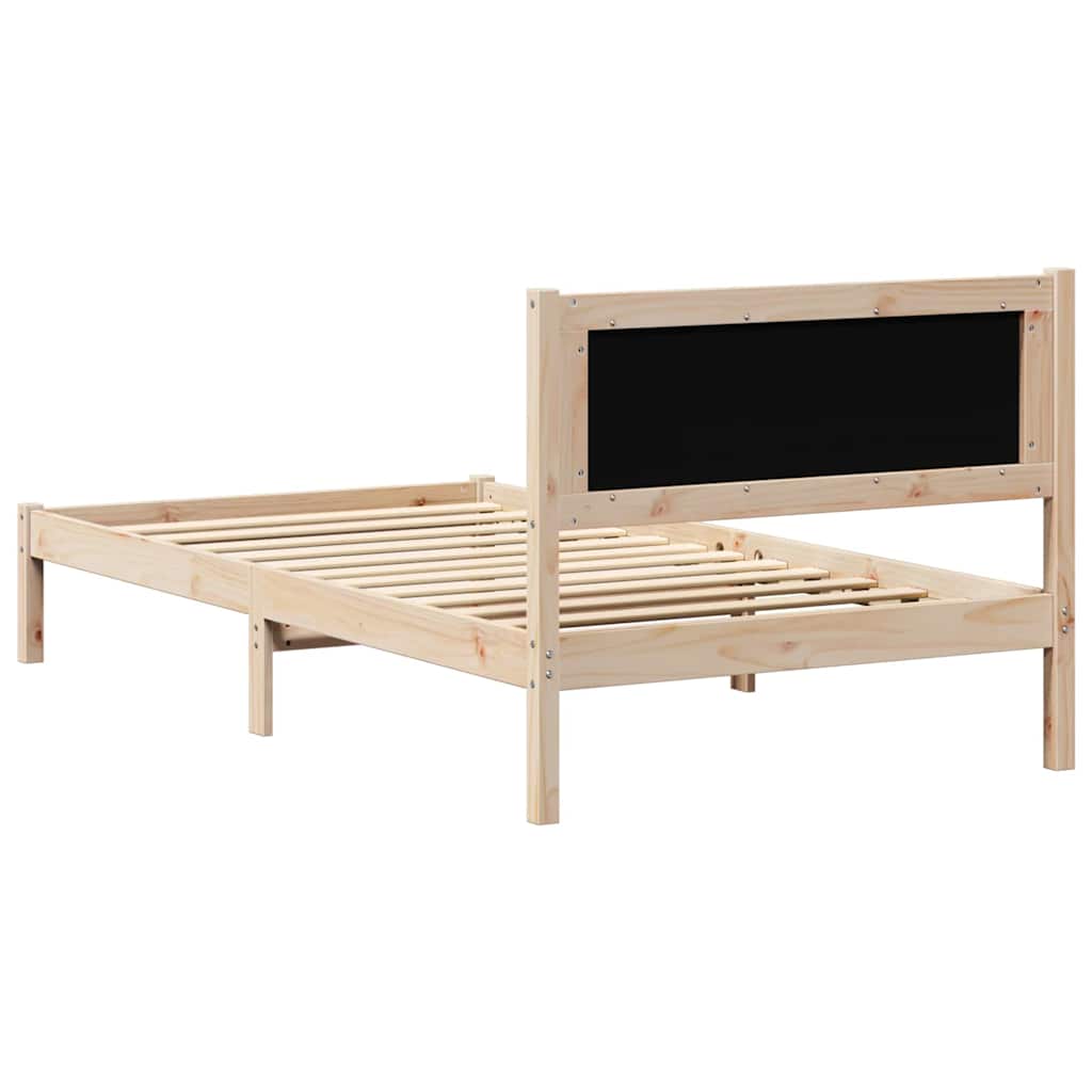 Krevetna konstrukcija s uzglavljem Tamno siva 100 x 200 cm