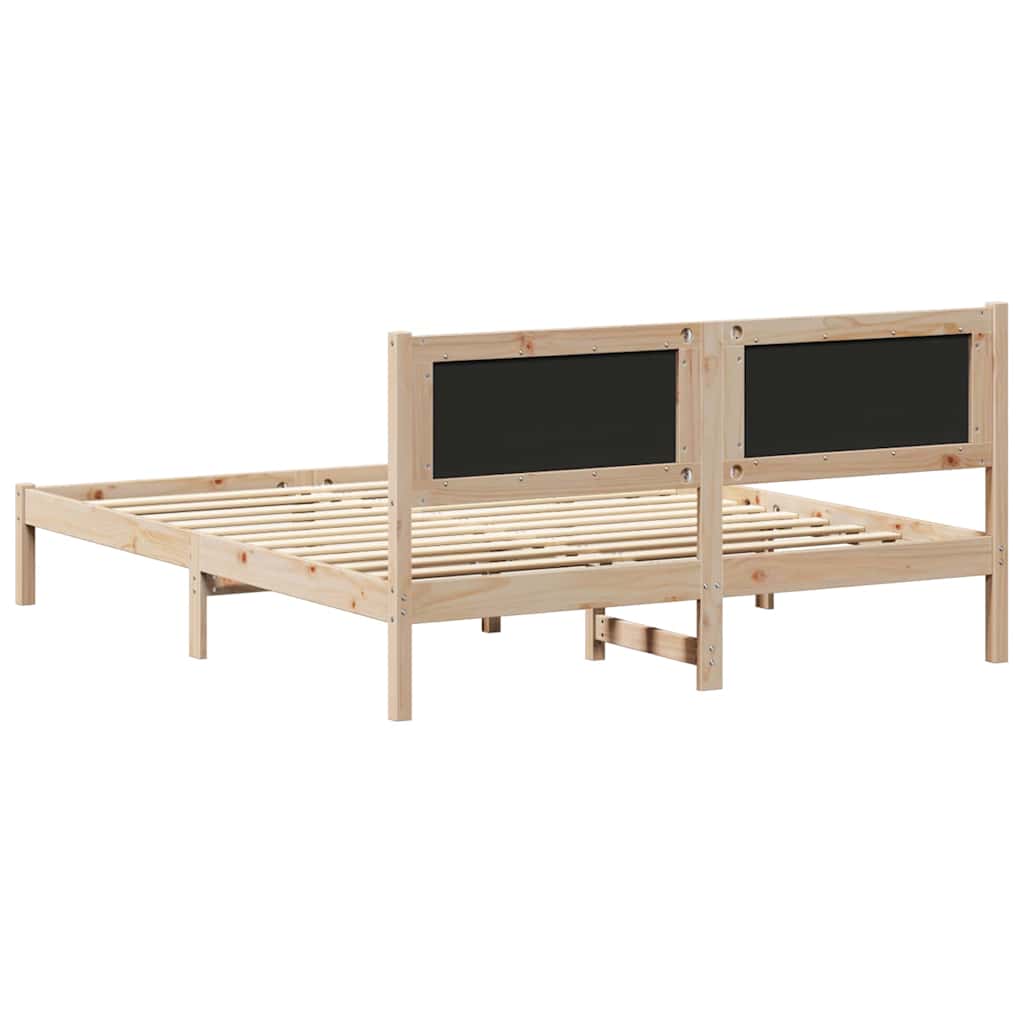 Krevetni okvir s tapiciranim uzglavljem Tamno siva 150 x 200 cm