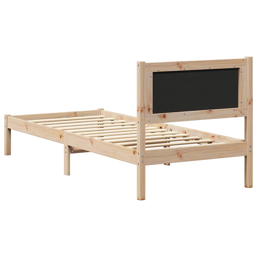 Krevetni okvir s tapiciranim uzglavljem Crna 80 x 200 cm