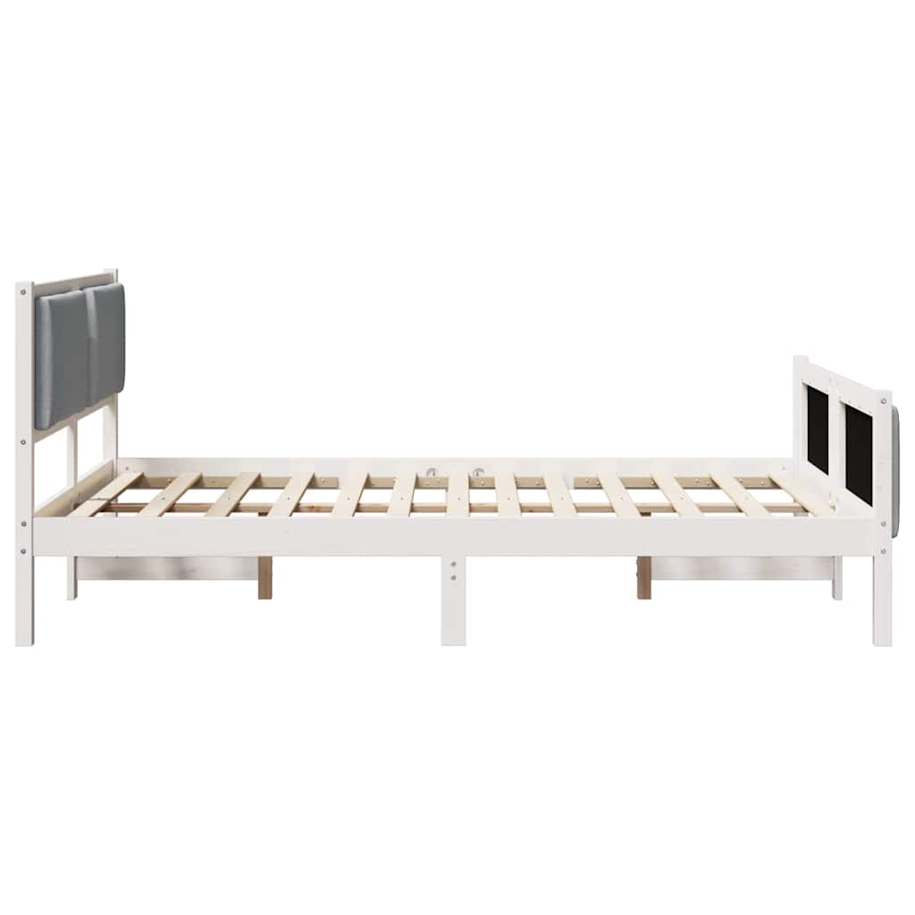 Krevetna konstrukcija Svijetlo siva 135 x 190 cm tkanina