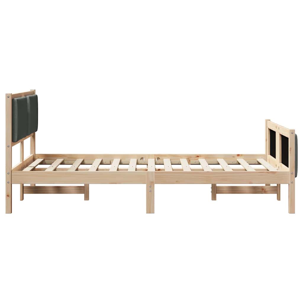 Krevetna konstrukcija Tamno siva 120 x 190 cm tkanina