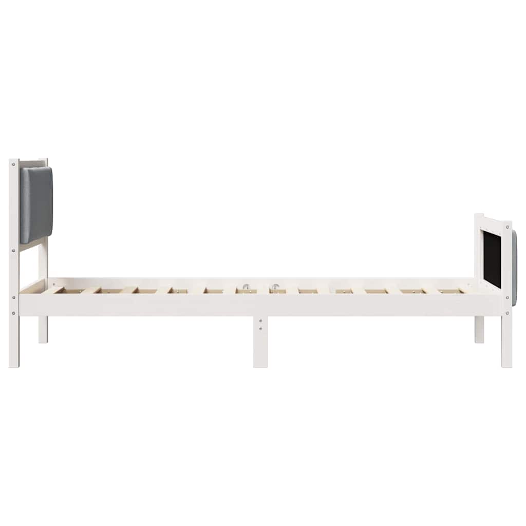 Krevetna konstrukcija Svijetlo siva 80 x 200 cm tkanina