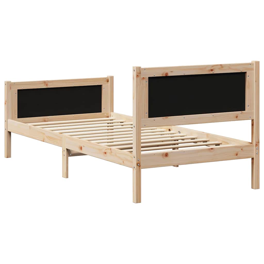 Krevetna konstrukcija Tamno siva 90 x 190 cm tkanina
