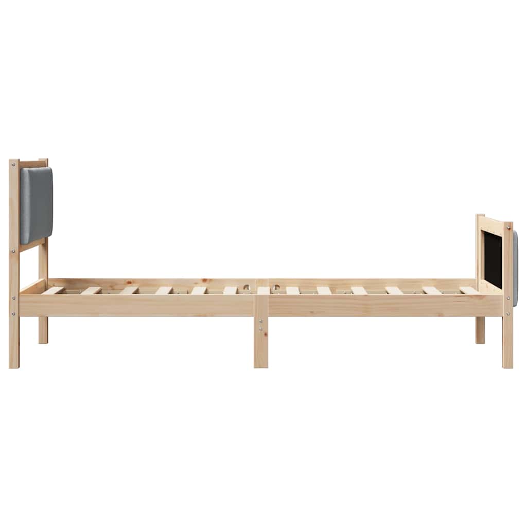 Krevetna konstrukcija Svijetlo siva 75 x 190 cm tkanina