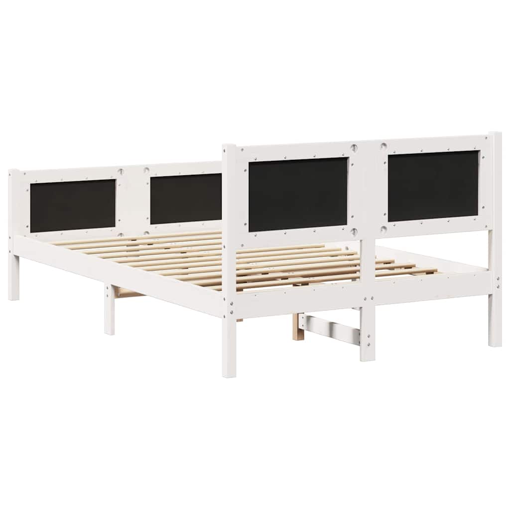 Krevetna konstrukcija s uzglavljem Svijetlo siva 135 x 190 cm