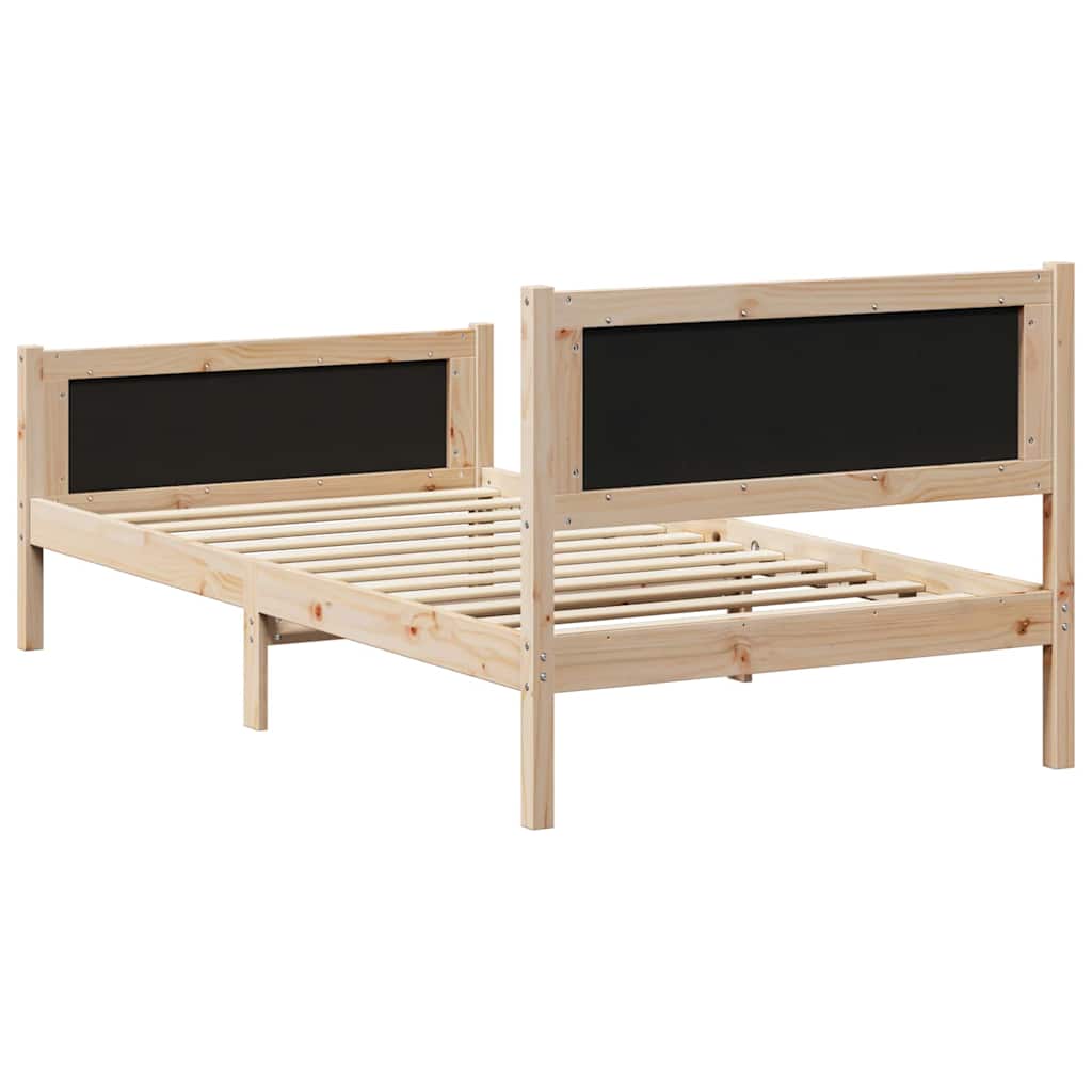 Krevetna konstrukcija s uzglavljem Tamno siva 100 x 200 cm