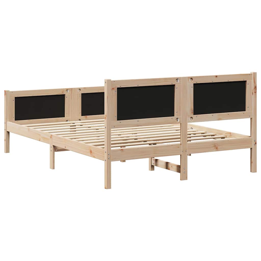 Okvir kreveta Smeđa i taupe 135 x 190 cm Masivna borovina