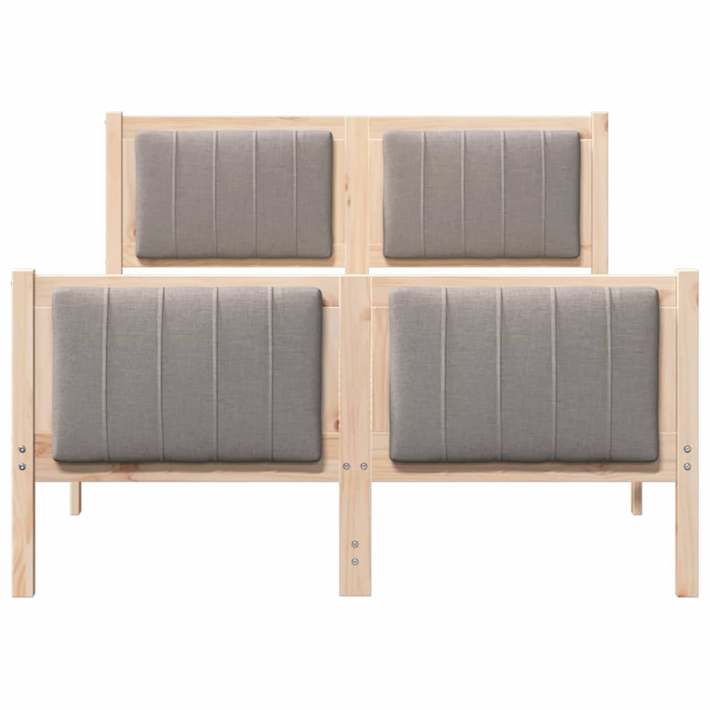 Okvir kreveta Smeđa i taupe 120 x 190 cm Masivna borovina