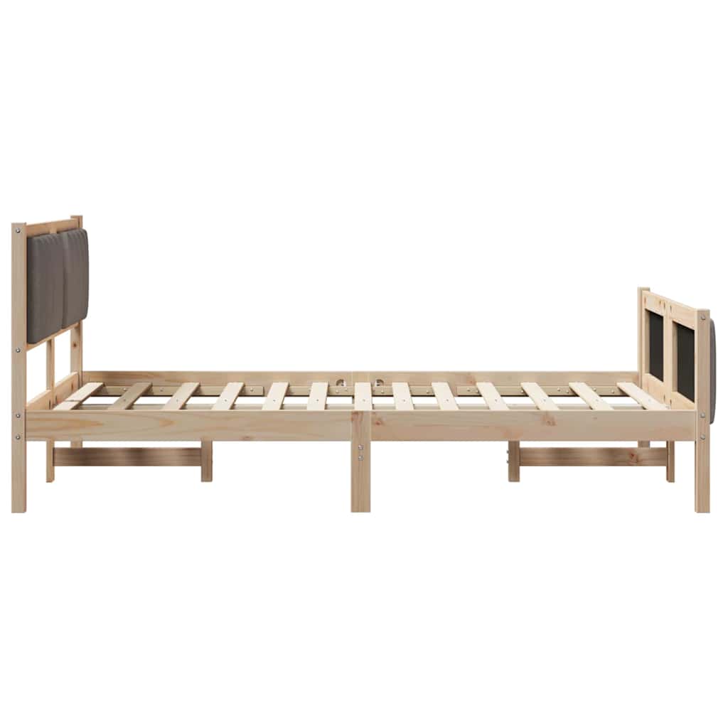 Okvir kreveta Smeđa i taupe 120 x 190 cm Masivna borovina