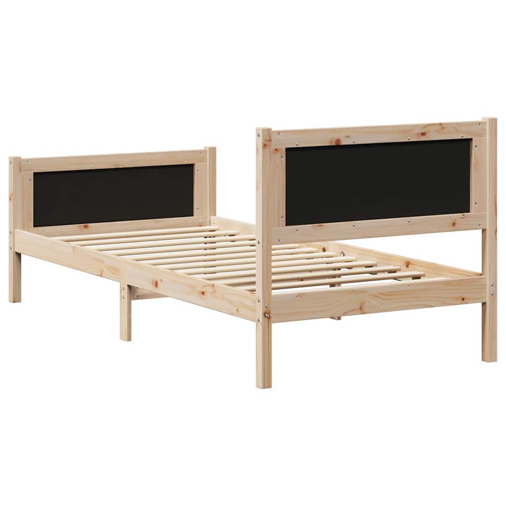 Okvir kreveta Smeđa i taupe 90 x 200 cm Masivna borovina