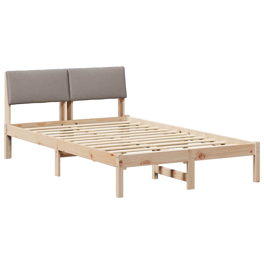 Okvir kreveta Smeđa i taupe 120 x 200 cm Masivna borovina