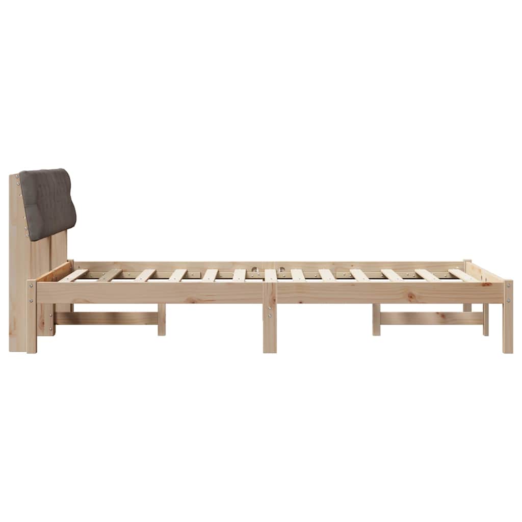 Okvir kreveta Smeđa i taupe 120 x 190 cm Masivna borovina