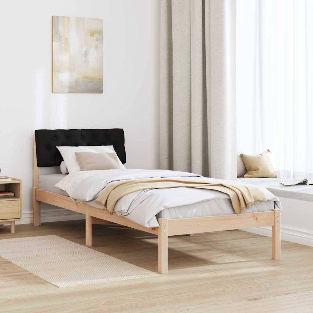 Okvir kreveta Smeđa i crna 80 x 200 cm Masivna borovina