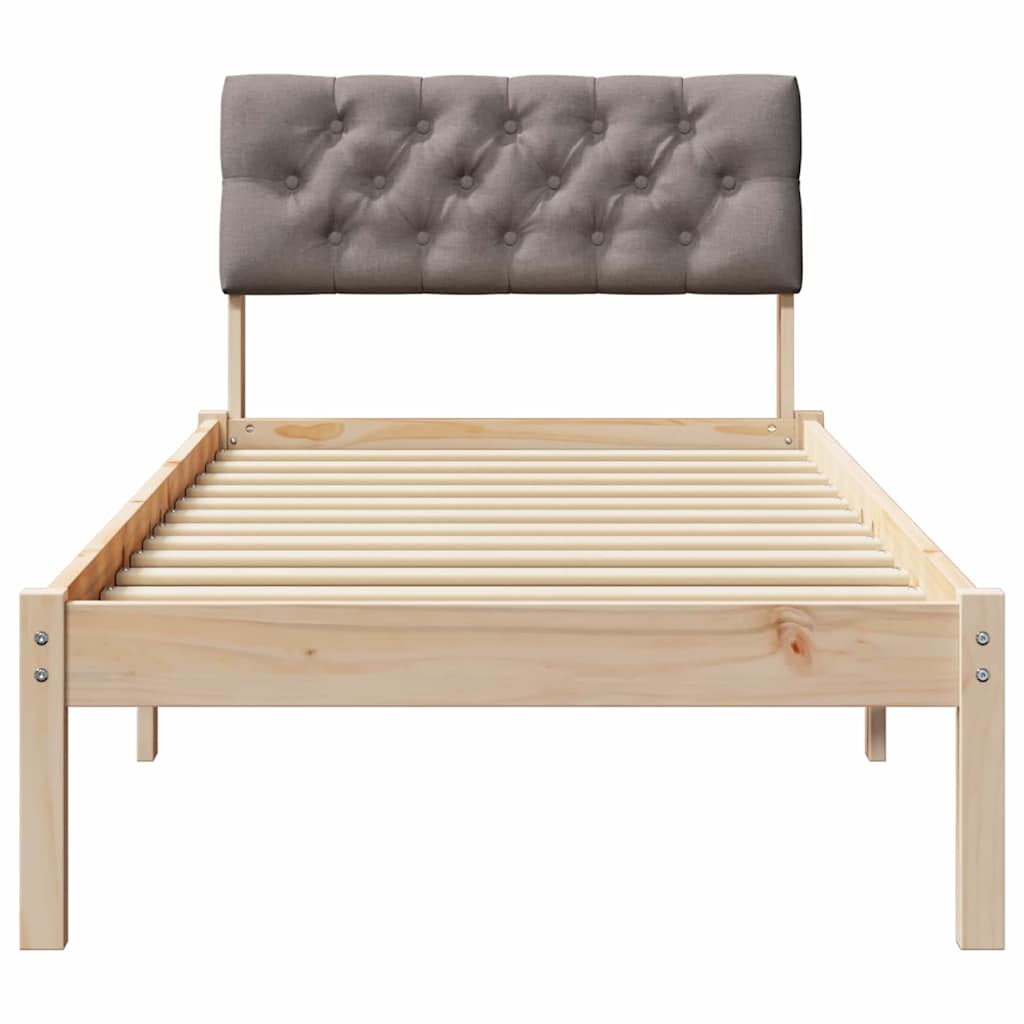 Okvir kreveta Smeđa i taupe 75 x 190 cm Masivna borovina