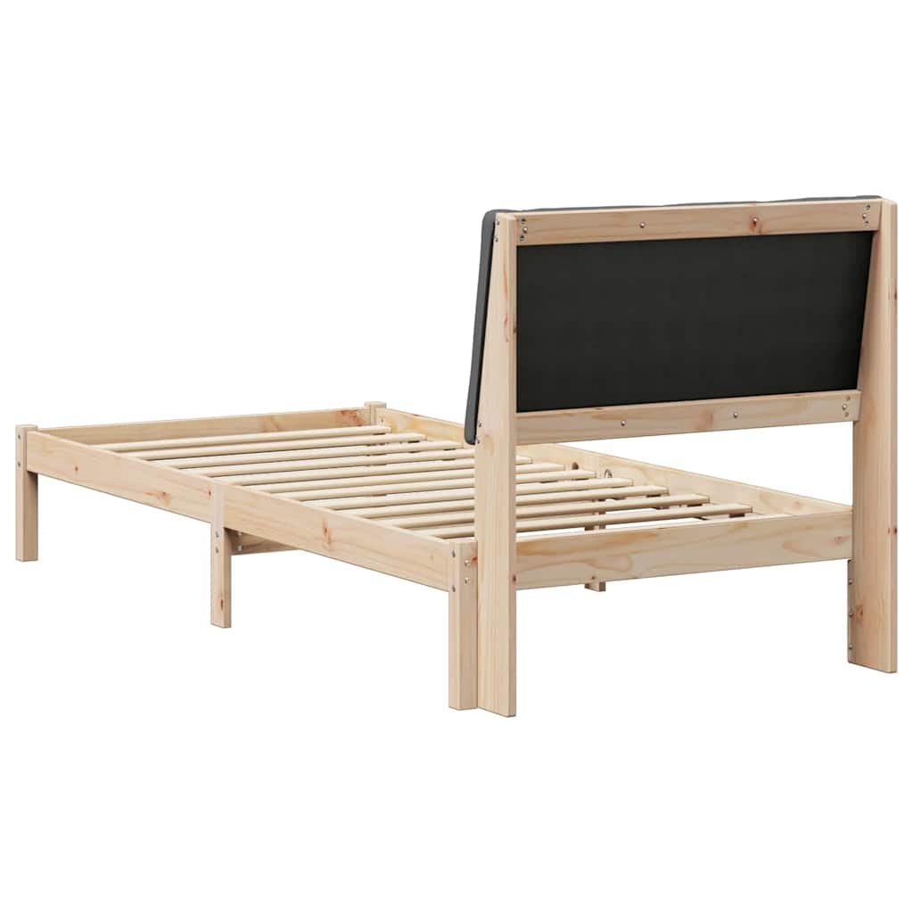 Okvir kreveta smeđe i tamnosivo 100 x 200 cm Masivna borovina
