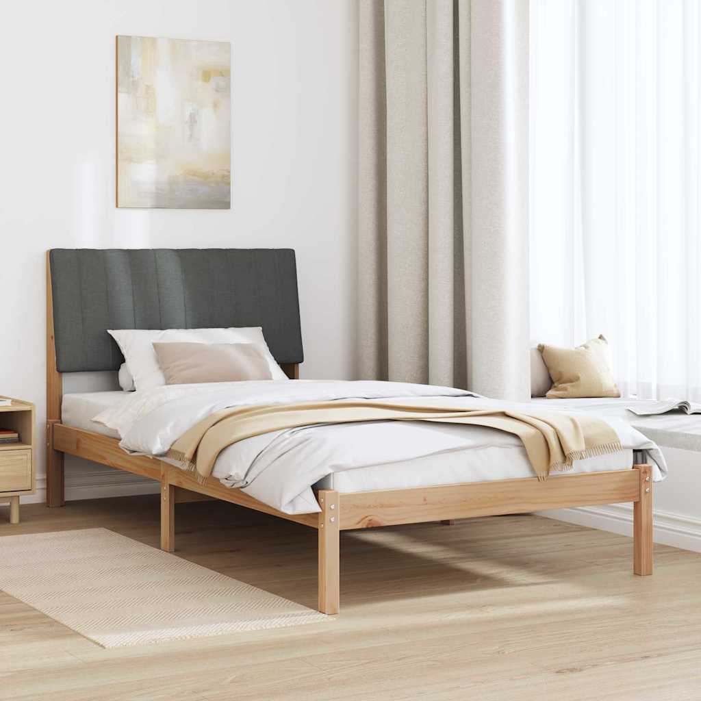 Krevetna konstrukcija Smeđa 100 x 200 cm Čvrsto borovo drvo