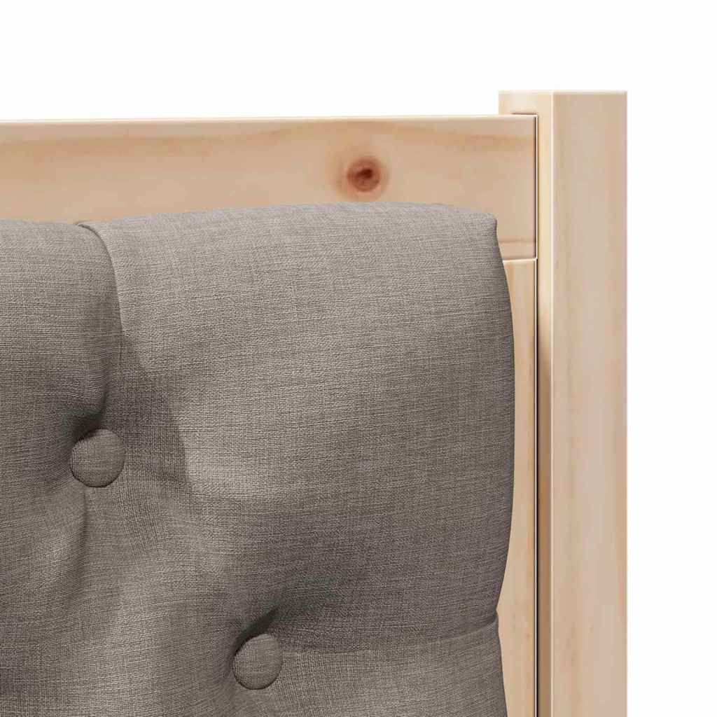 Uzglavlje Ostalo Smeđa i taupe 90 cm Masivna borovina