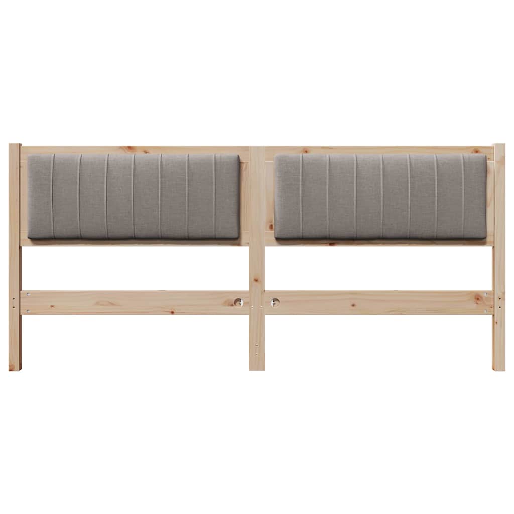 Tapecirani uzglavlje Smeđa 180 cm Čvrsto borovo drvo