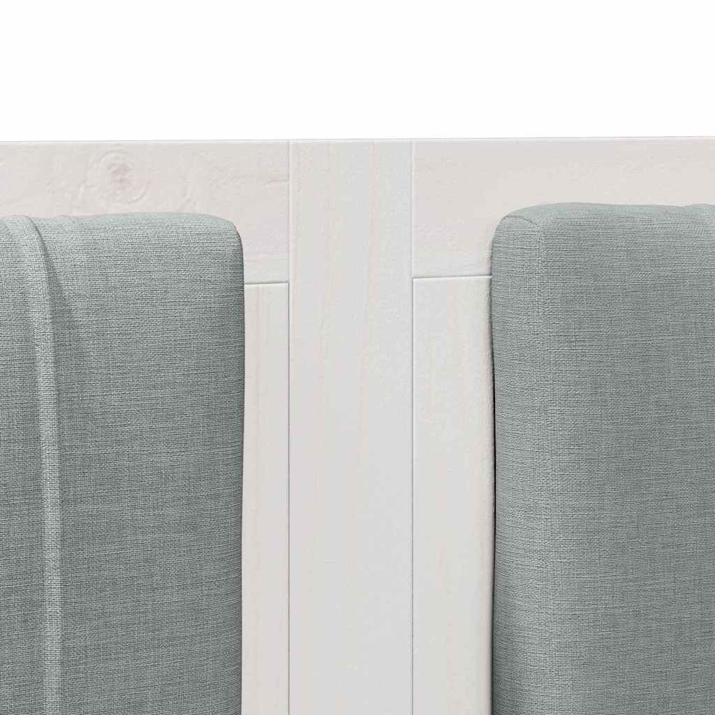 Tapecirani uzglavlje Bijelo 150 cm Čvrsto borovo drvo