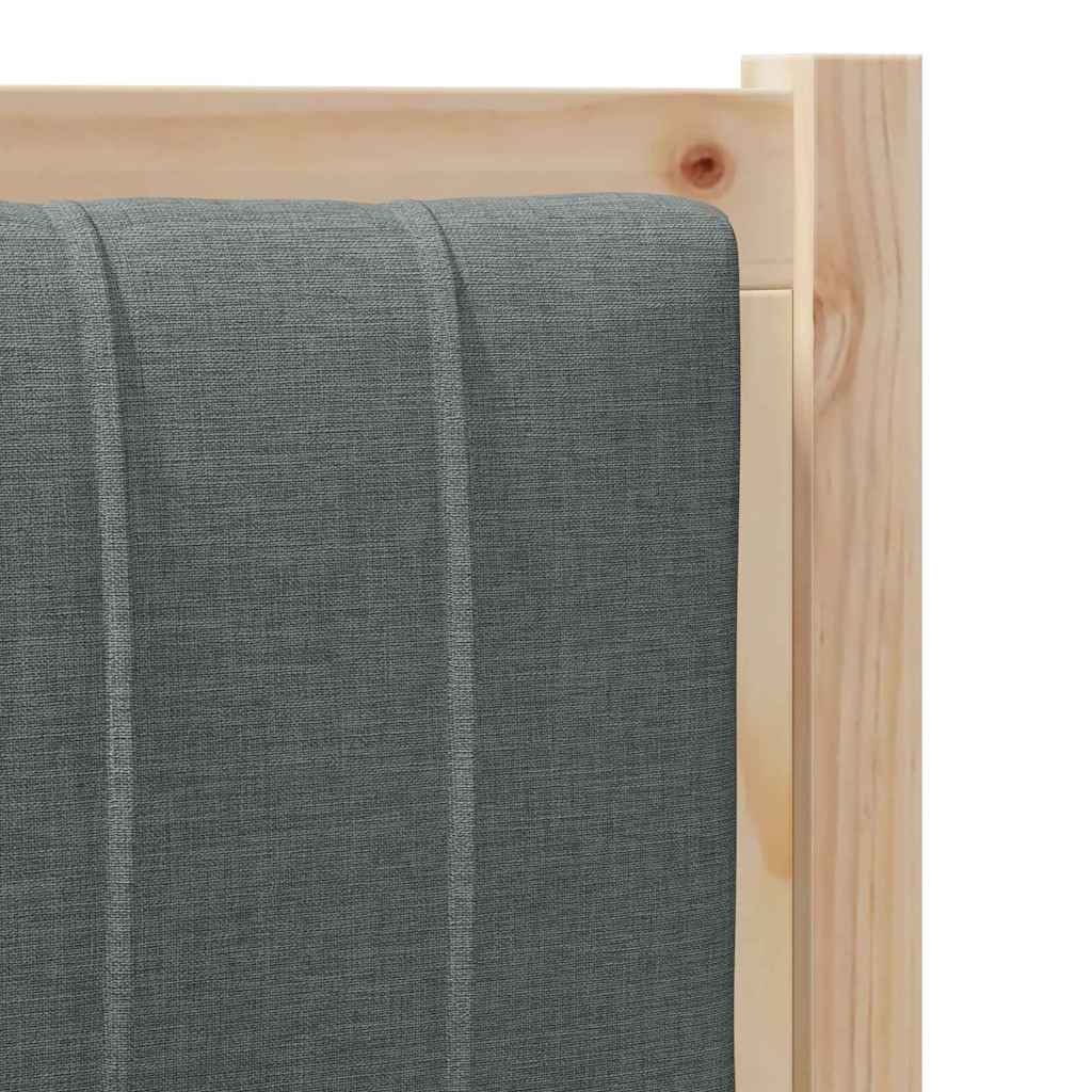 Tapecirani uzglavlje Smeđa 90 cm Čvrsto borovo drvo
