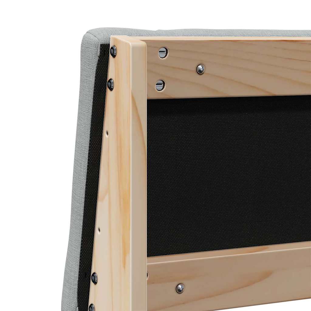 Tapecirani uzglavlje Svijetlo siva 160 cm Čvrsto borovo drvo