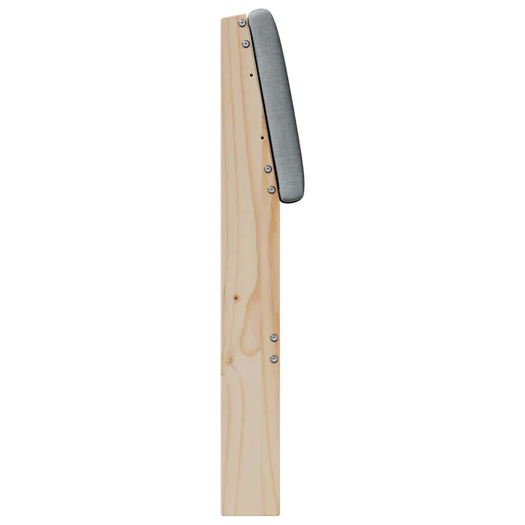 Tapecirani uzglavlje Svijetlo siva 120 cm Čvrsto borovo drvo