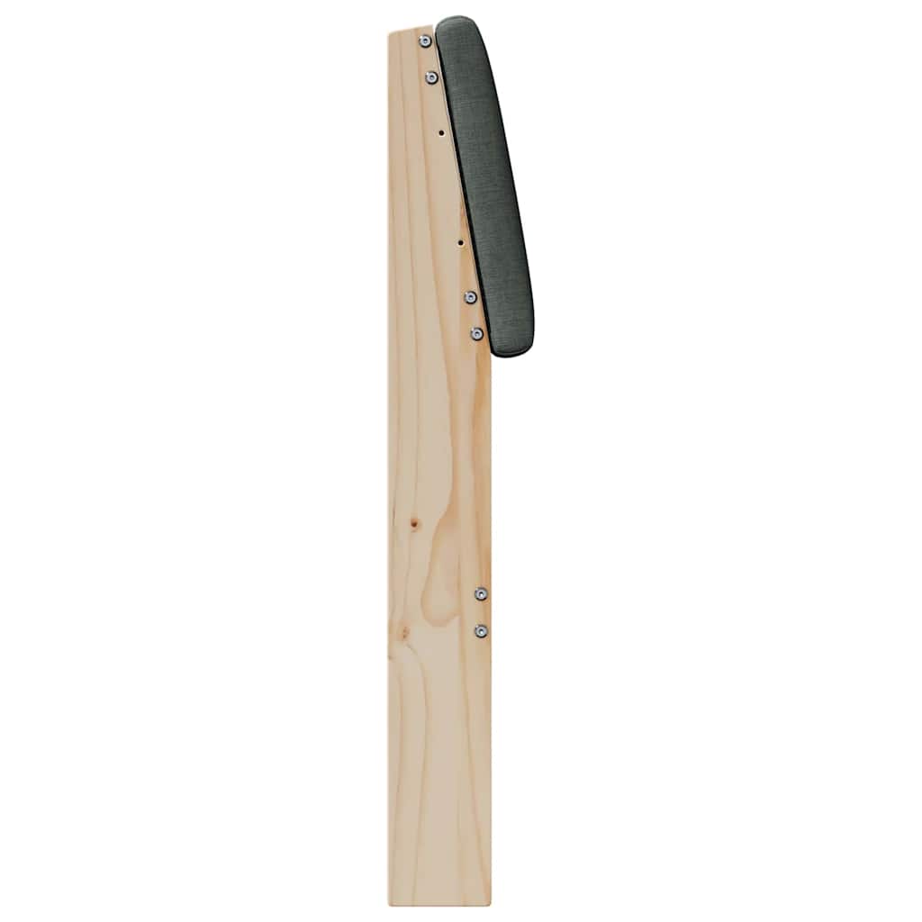 Tapecirani uzglavlje Tamno siva 120 cm Čvrsto borovo drvo
