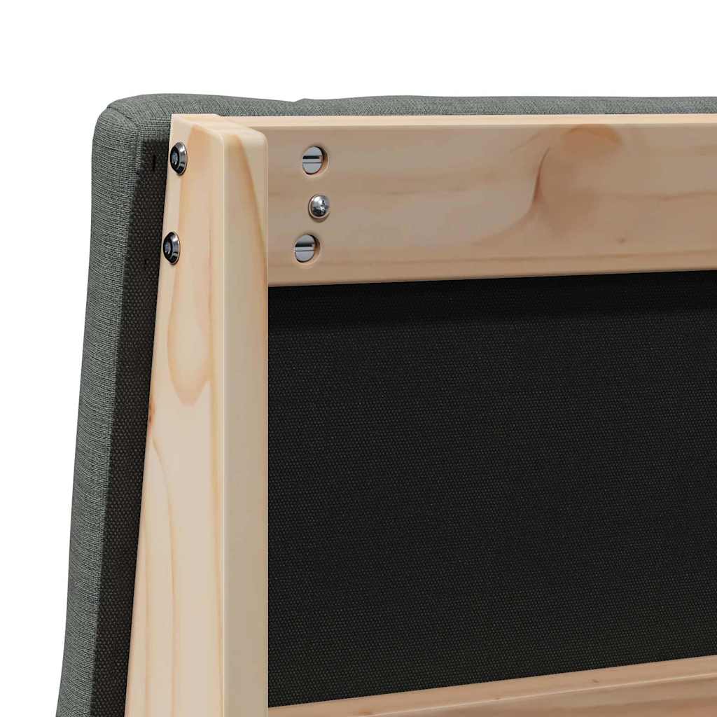 Tapecirani uzglavlje Tamno siva 80 cm Čvrsto borovo drvo