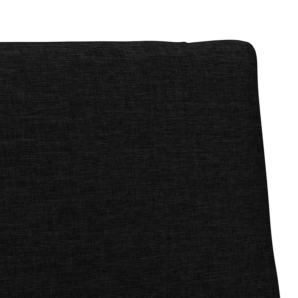 Tapecirani uzglavlje Crna 75 cm Čvrsto borovo drvo