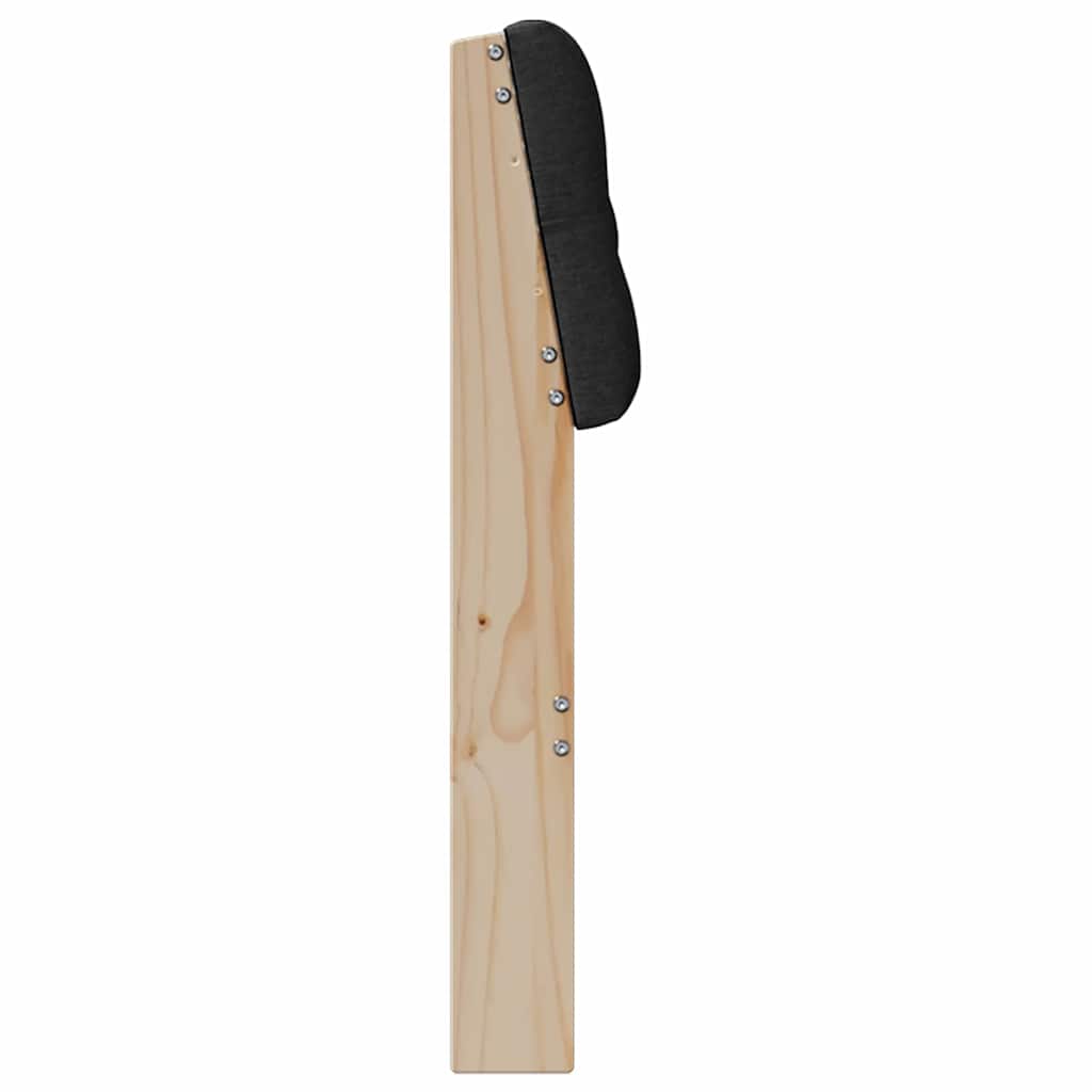 Tapecirani uzglavlje Crna 160 cm Čvrsto borovo drvo