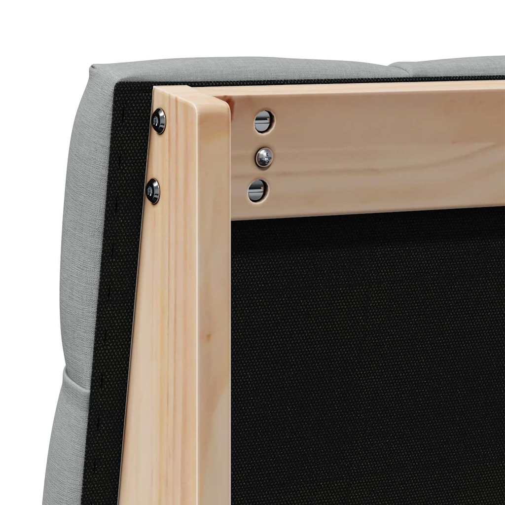 Tapecirani uzglavlje Svijetlo siva 100 cm Čvrsto borovo drvo