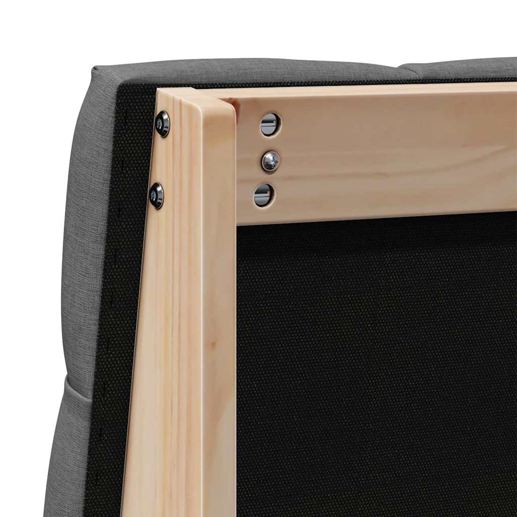 Tapecirani uzglavlje Tamno siva 90 cm Čvrsto borovo drvo